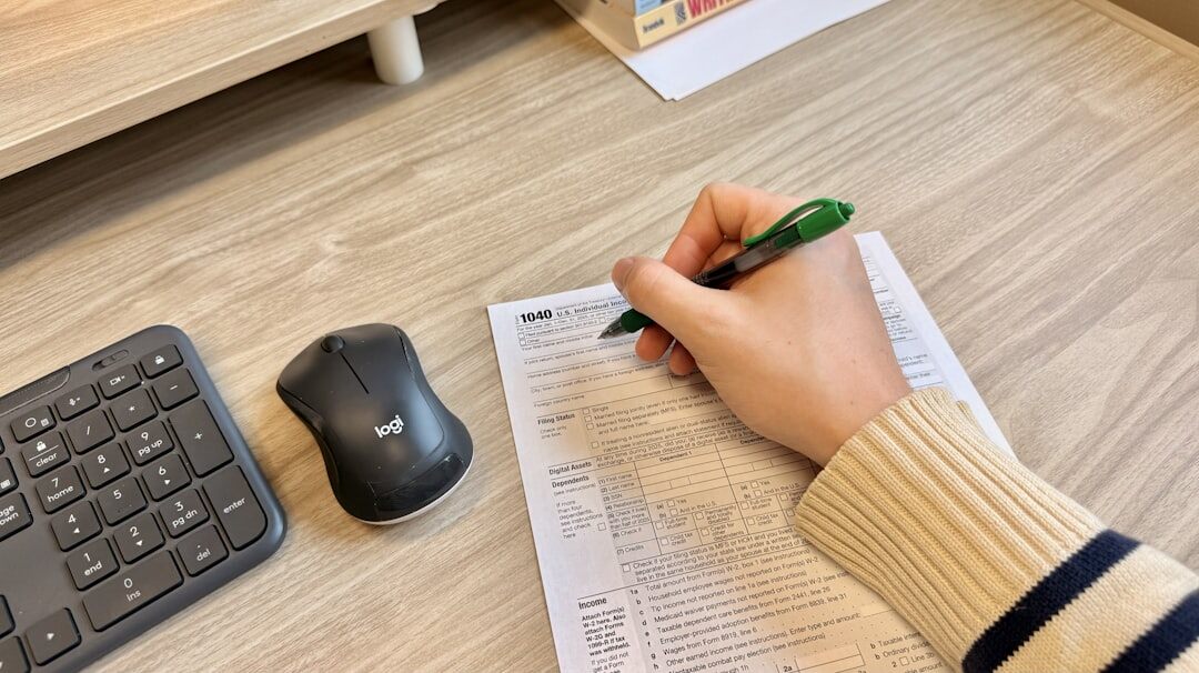 tax documents on desk